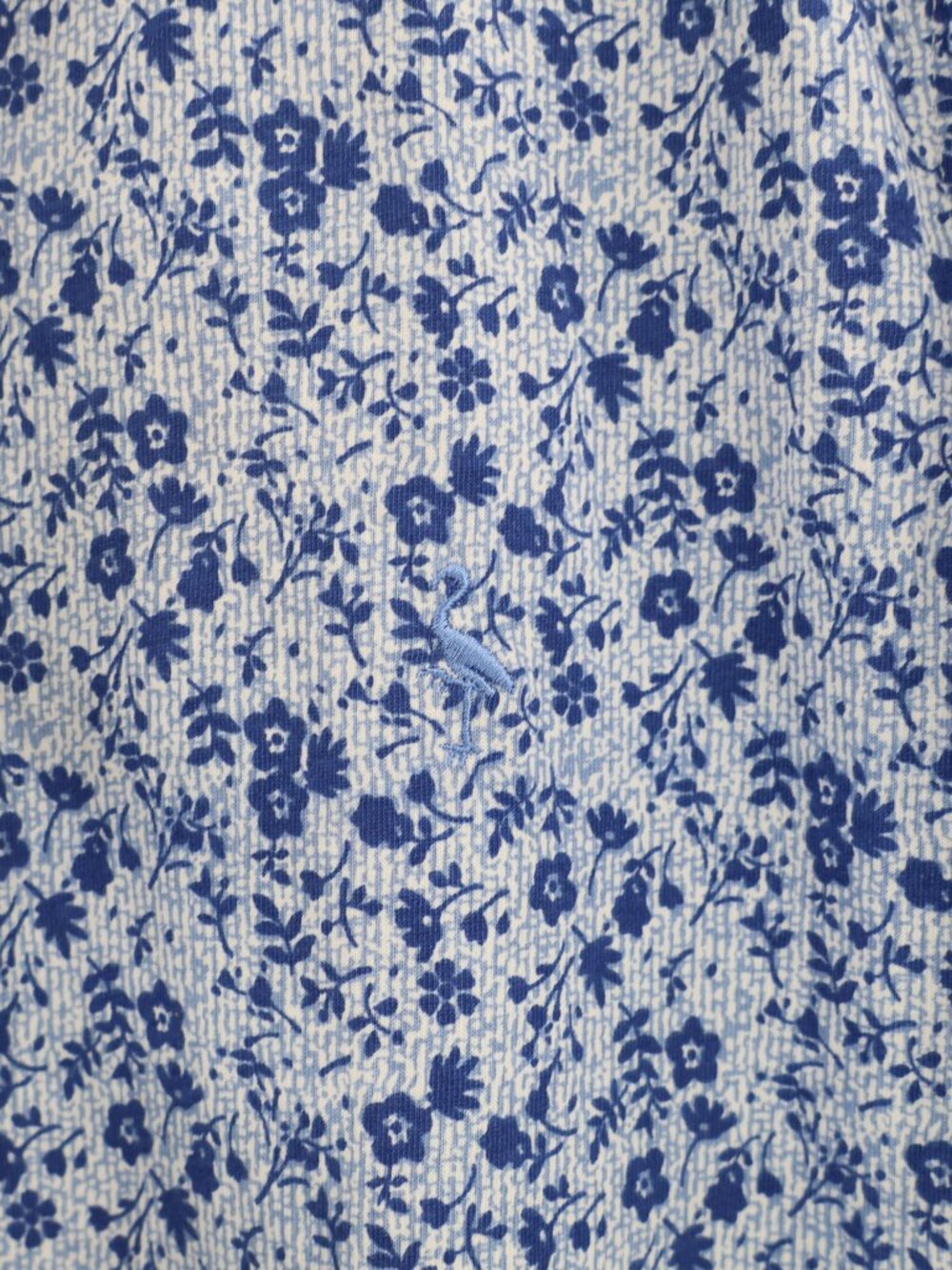 NWT TailorByrd Shirt Men's Medium Blue Floral Short Sleeve Button Up Cotton - Picture 5 of 12